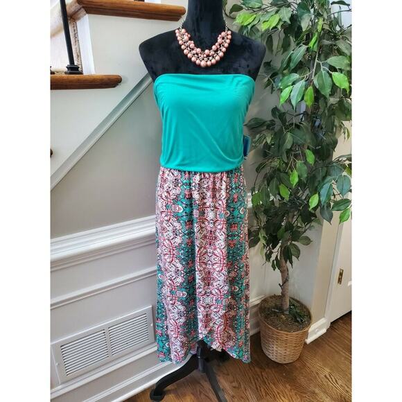 Just Be Women's Multicolor Floral Polyester Off the Shoulder Long Maxi Dress 2X - Picture 1 of 12